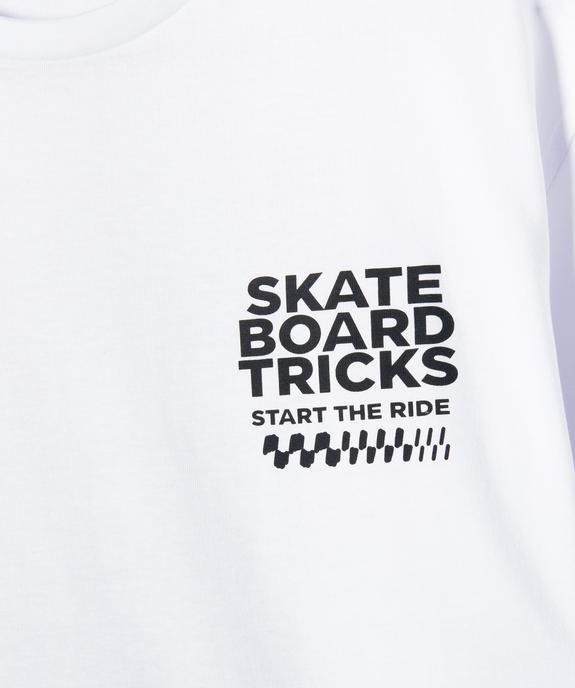 Tee-shirt à manches courtes à motif skate garçon vue2 - GEMO (JUNIOR) - GEMO