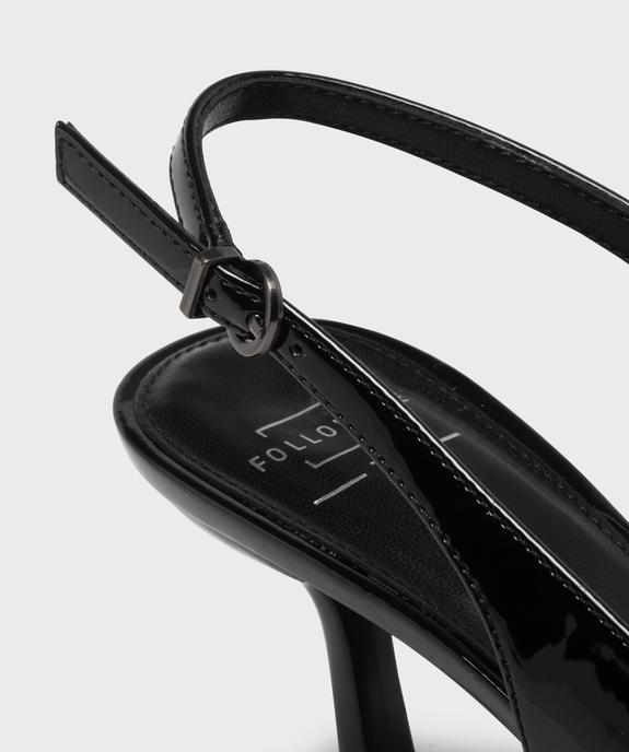 Escarpins sling-back vernis à bout pointu et talon fin femme- Follow Me vue6 - FOLLOW ME - GEMO