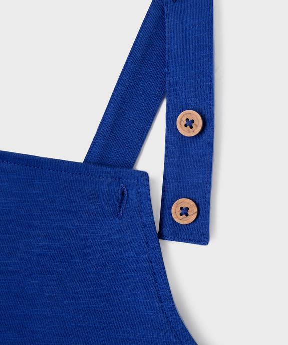 Salopette courte bébé garçon en jersey de coton vue3 - GEMO 4G BEBE - GEMO