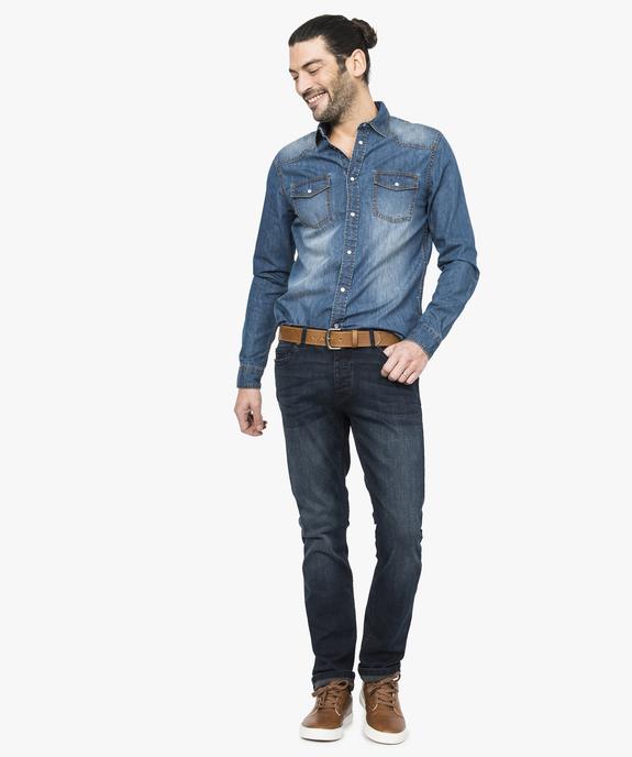 Chemise en jean à pressions vue5 - GEMO (HOMME) - GEMO