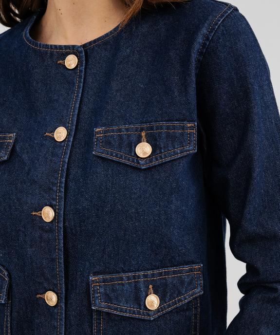 Veste en jean femme  vue2 - GEMO 4G FEMME - GEMO