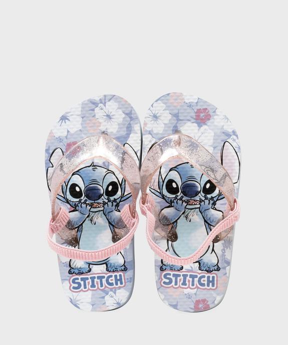 Tongs imprimés à entredoigts pailleté et bride élastique fille - Stitch vue1 - LILO & STITCH - GEMO