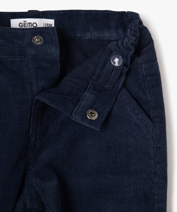 Pantalon en velours doublé jersey bébé garçon - GEMO(BEBE DEBT) Pantalon en velours doublé jersey bébé garçon vue2 - GEMO(BEBE DEBT) - GEMO
