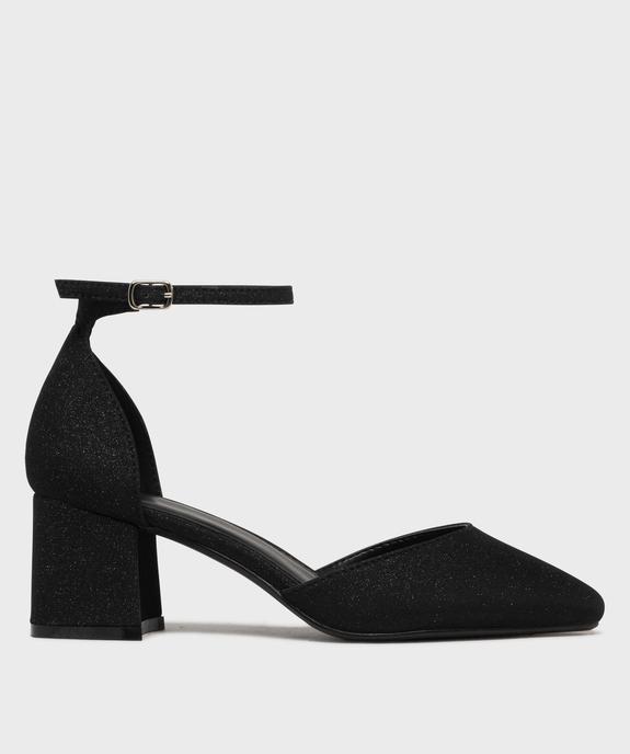 Escarpins pailletés à talon large et bout pointu femme - Valentina Baldano vue1 - VALENTINA BALDA - GEMO