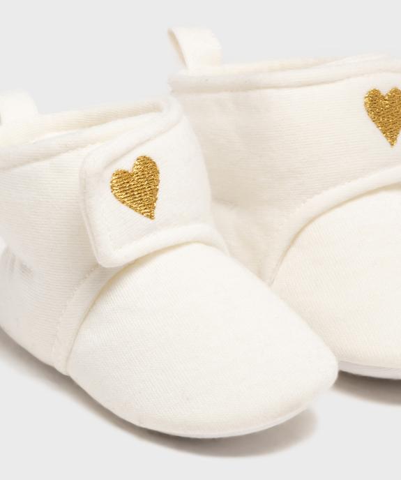 Chaussons de naissance montants en jersey à scratch bébé fille vue6 - LITTLE LOVE GEMO FOR GOOD - GEMO