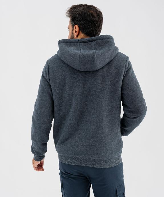 Sweat zippé à capuche avec doublure sherpa homme - Roadsign vue6 - ROADSIGN G4G - GEMO