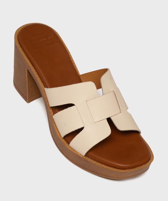 Mules à talon haut et bout ouvert femme vue5 - FOLLOW ME - GEMO