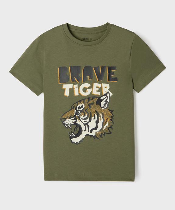 Tee-shirt manches courtes avec motif humoristique garçon vue1 - GEMO (ENFANT) - GEMO