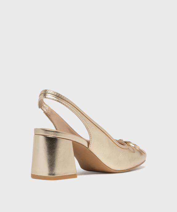 Escarpins slingback métallisé femme - Follow Me vue4 - FOLLOW ME - GEMO
