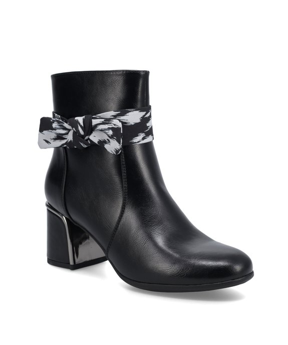 Boots femme unies à talon carré et bride foulard vue3 - GEMO(URBAIN) - GEMO