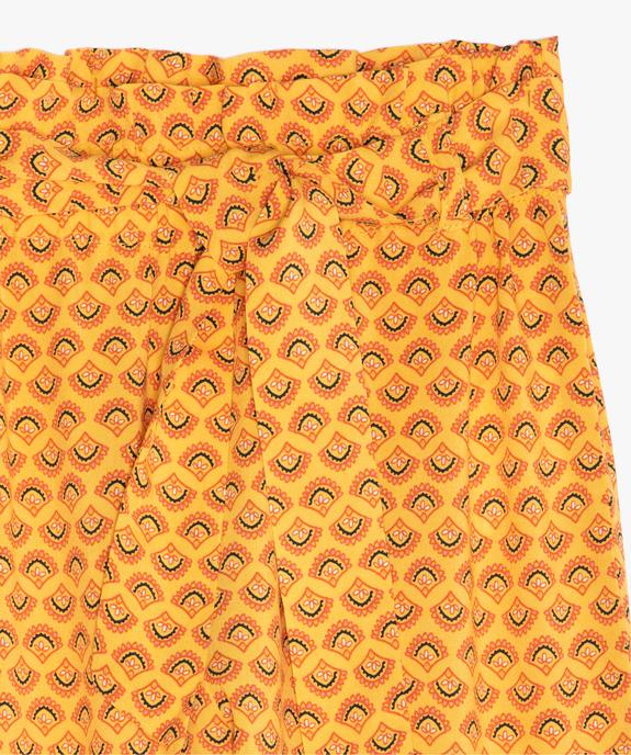 Pantalon fille fluide avec taille élastiquée  vue2 - GEMO (ENFANT) - GEMO