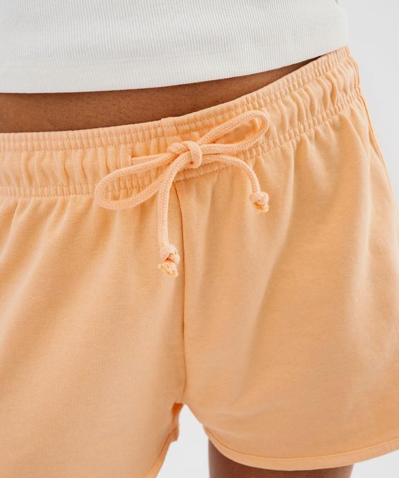 Short en maille French Terry avec taille ajustable femme vue5 - GEMO 4G FEMME - GEMO