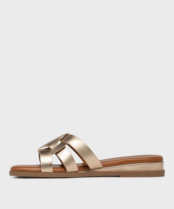 Mules à talon compensé et brides entrelacées femme - LuluCastagnette vue3 - LULUCASTAGNETTE - GEMO