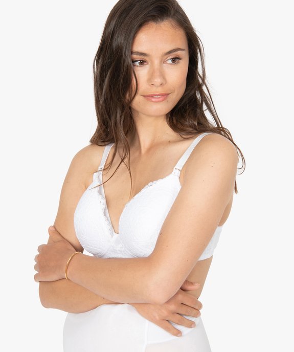 Soutien-gorge d’allaitement en dentelle forme balconnet vue2 - GEMO (MATER) - GEMO