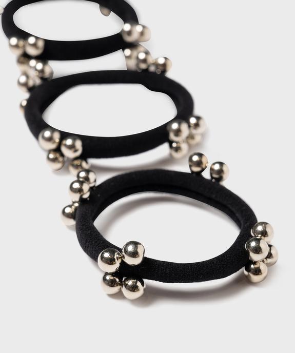 Elastiques pour les cheveux avec perles (lot de 3) vue2 - GEMO (ACCESS) - GEMO