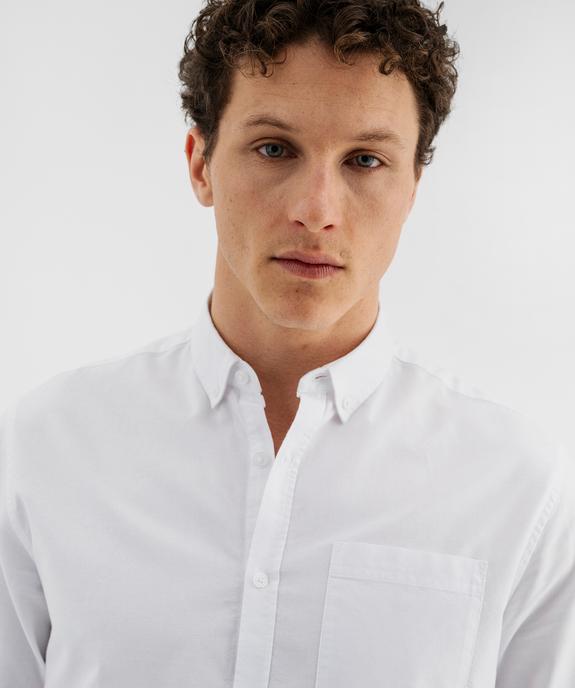 Chemise manches longues regular en coton rayé homme vue4 - GEMO 4G HOMME - GEMO