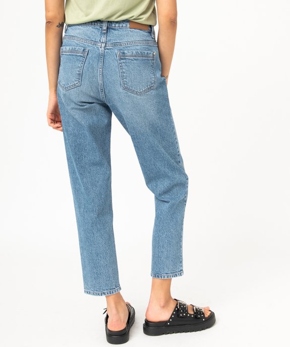 Jean Mom taille haute femme vue3 - GEMO 4G FEMME - GEMO