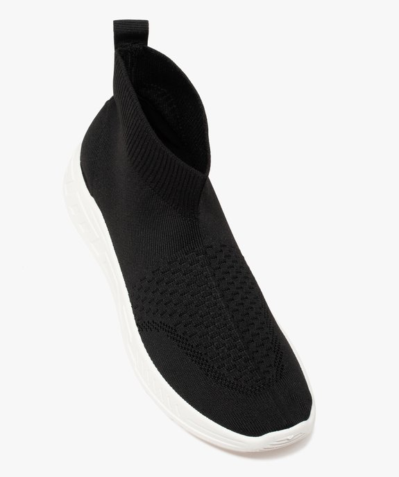 Baskets femme mid-cut en maille unie style chaussettes vue6 - GEMO (SPORTSWR) - GEMO