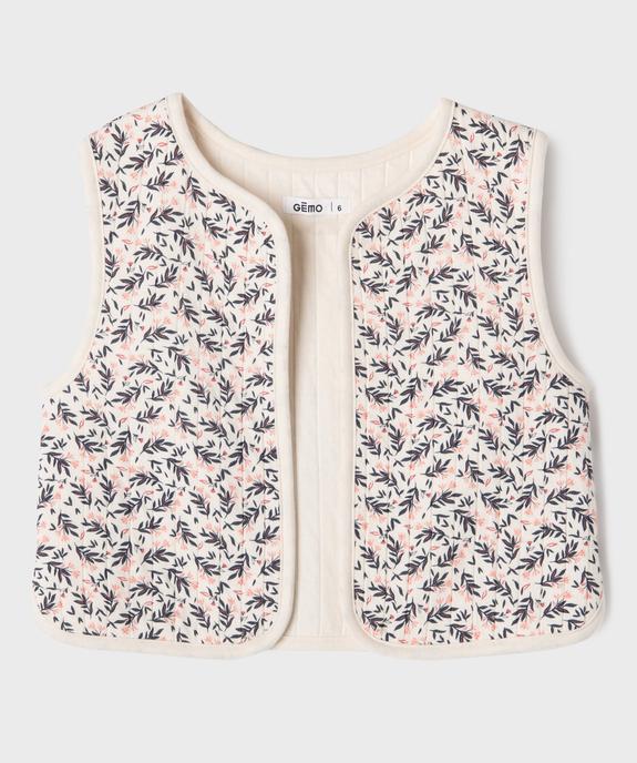 Gilet sans manches à motifs fleuris fille vue1 - GEMO (ENFANT) - GEMO