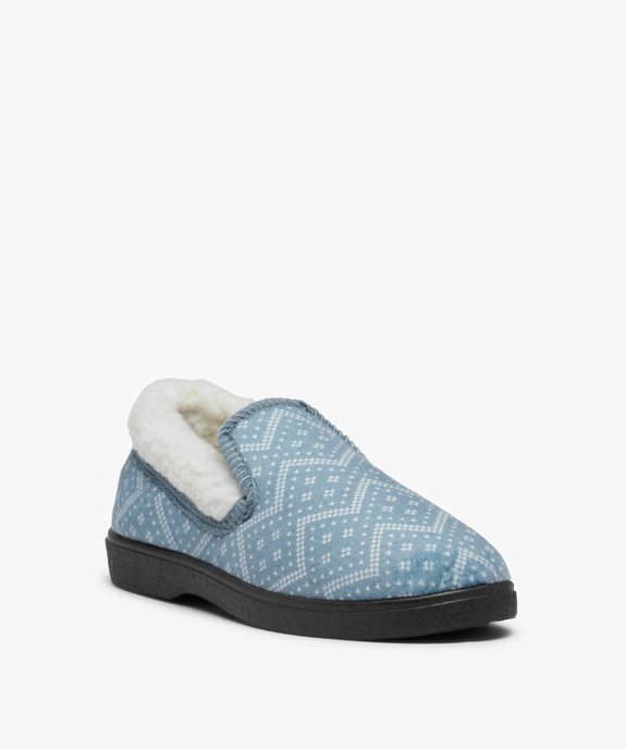 Pantoufles femme à doublure fourrée en sherpa vue2 - GEMO(HOMWR FEM) - GEMO