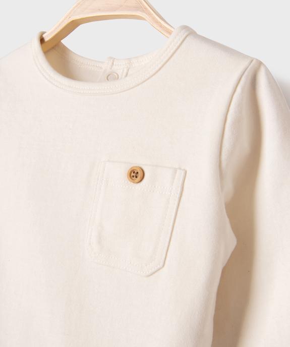 Tee-shirt manches longues body 2 en 1 bébé mixte vue2 - GEMO 4G BEBE - GEMO