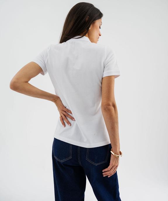 Polo à manches courtes en coton piqué femme  vue5 - GEMO 4G FEMME - GEMO