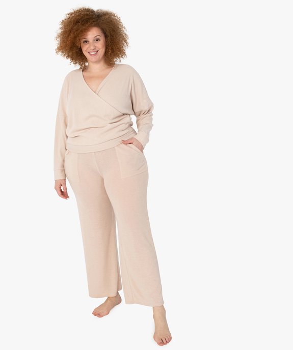 Pantalon d’intérieur femme grande taille en maille fine vue5 - GEMO(HOMWR FEM) - GEMO