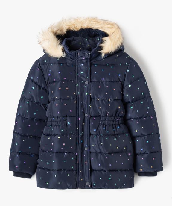 Parka déperlante à capuche avec doublure peluche fille vue1 - GEMO 4G FILLE - GEMO