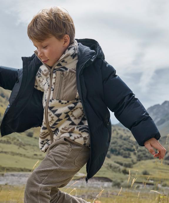 Blouson déperlant doublé polaire à capuche garçon vue1 - GEMO 4G GARCON - GEMO