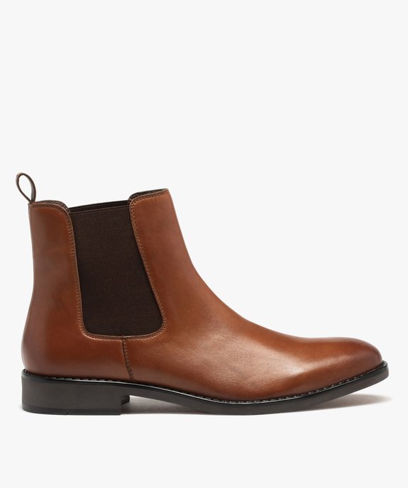 Chelsea boots dessus cuir homme - Tanéo vue1 - TANEO - GEMO