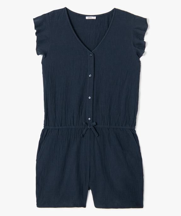 Combishort femme en gaze de coton avec emmanchures volants vue4 - GEMO(FEMME PAP) - GEMO