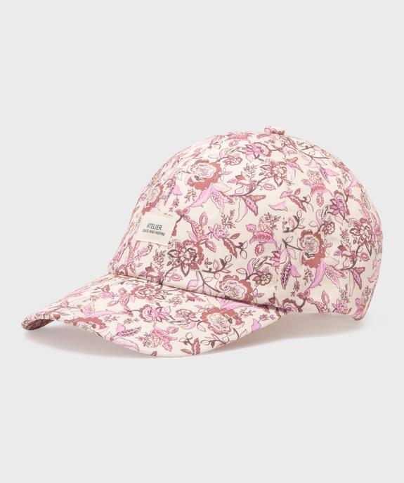 Casquette baseball fleurie femme vue1 - GEMO (ACCESS) - GEMO