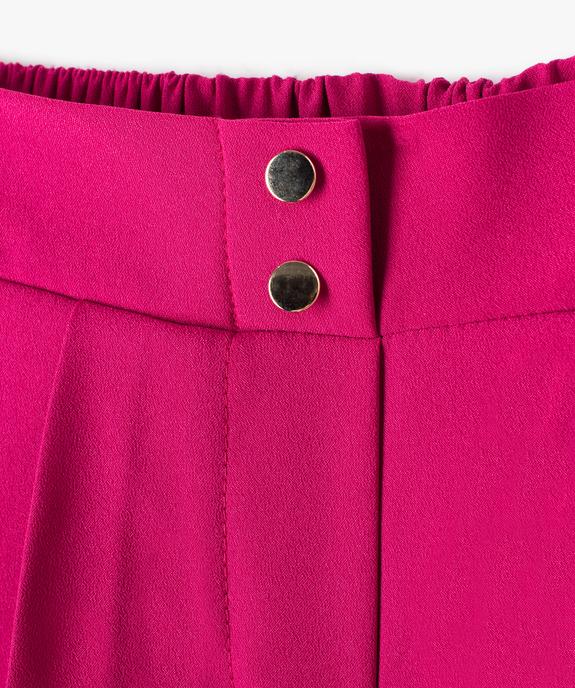 Short fille en toile avec boutons fantaisie  vue2 - GEMO (ENFANT) - GEMO