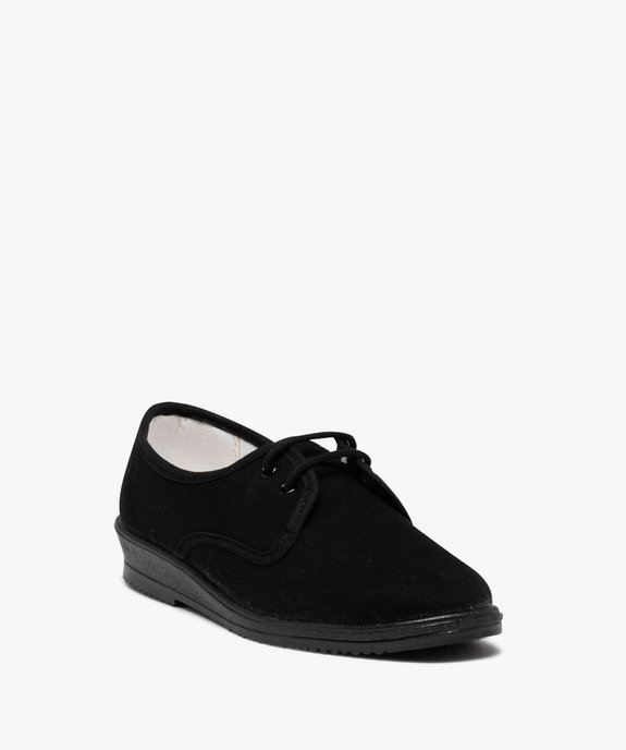 Derbies confort femme dessus en toile unie vue2 - GEMO (CONFORT) - GEMO