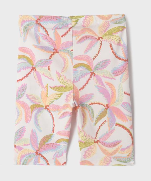 Cycliste en coton stretch fille vue3 - GEMO 4G FILLE - GEMO