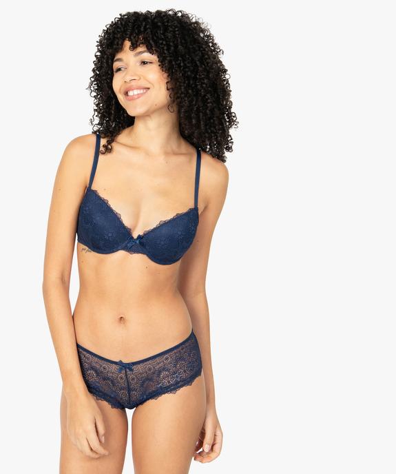 Shorty femme en dentelle et tulle (lot de 2) vue3 - GEMO(HOMWR FEM) - GEMO