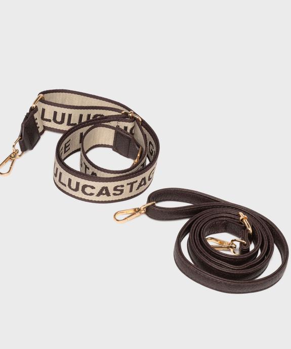 Sac en matière grainée avec deux bandoulières amovibles femme - LuluCastagnette vue5 - LULU CASTAGNETT - GEMO