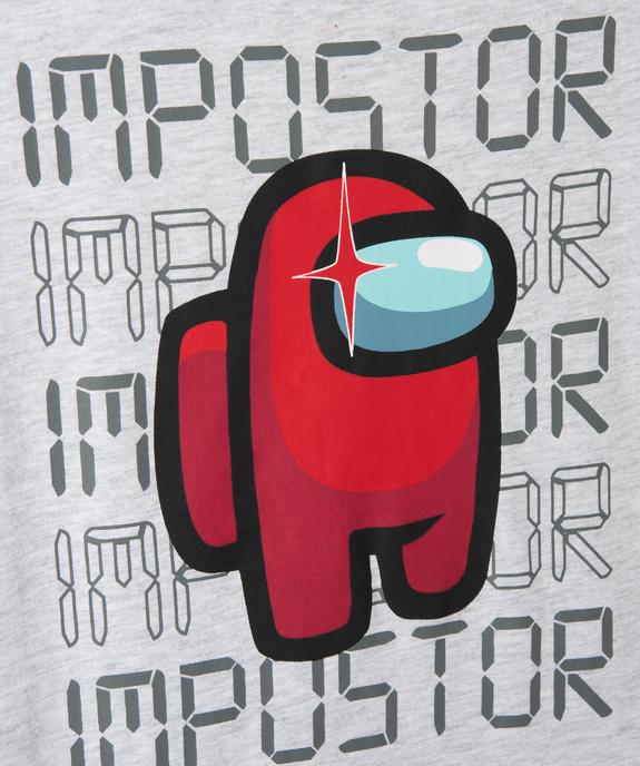 Tee-shirt garçon à manches courtes imprimé - Among Us vue2 - AMONG US - GEMO
