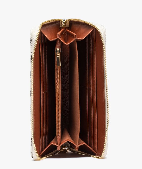 Portefeuille femme zippé à motifs vue3 - GEMO (ACCESS) - GEMO