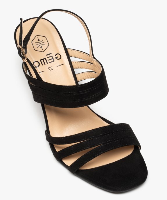 Sandales femme unies à talon aiguille et brides croisées vue5 - GEMO(URBAIN) - GEMO
