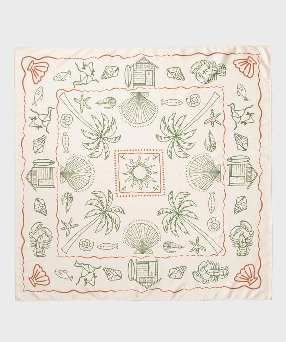 Foulard carré en satin imprimé femme vue1 - GEMO (ACCESS) - GEMO