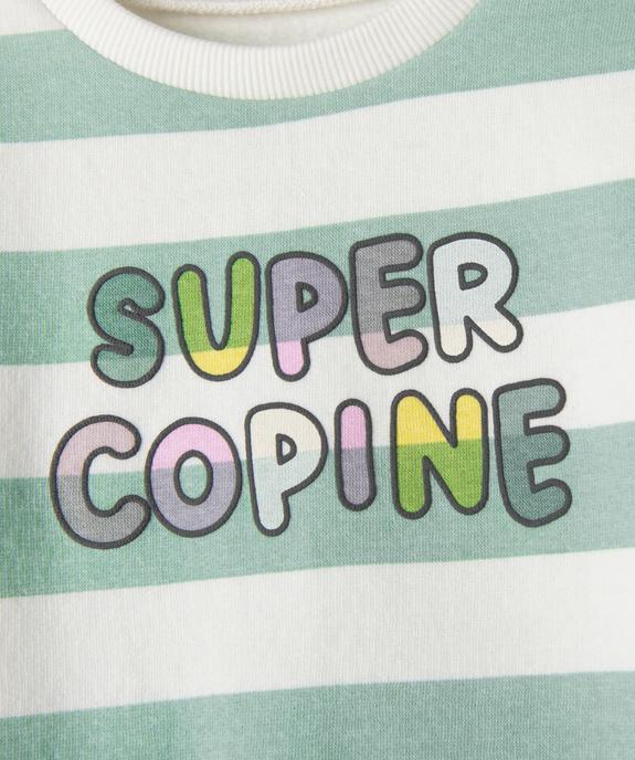 Sweat imprimé à manches bouffantes bébé fille vue2 - GEMO 4G BEBE - GEMO