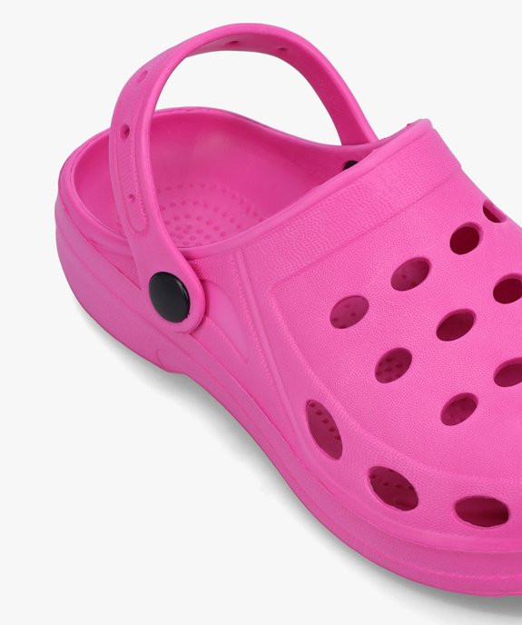 Sabots souples femme unis à perforations vue6 - GEMO (PLAGE) - GEMO