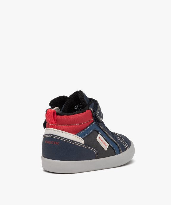 Baskets bébé garçon mid-cut à fermeture zip et scratch - Geox vue4 - GEOX - GEMO