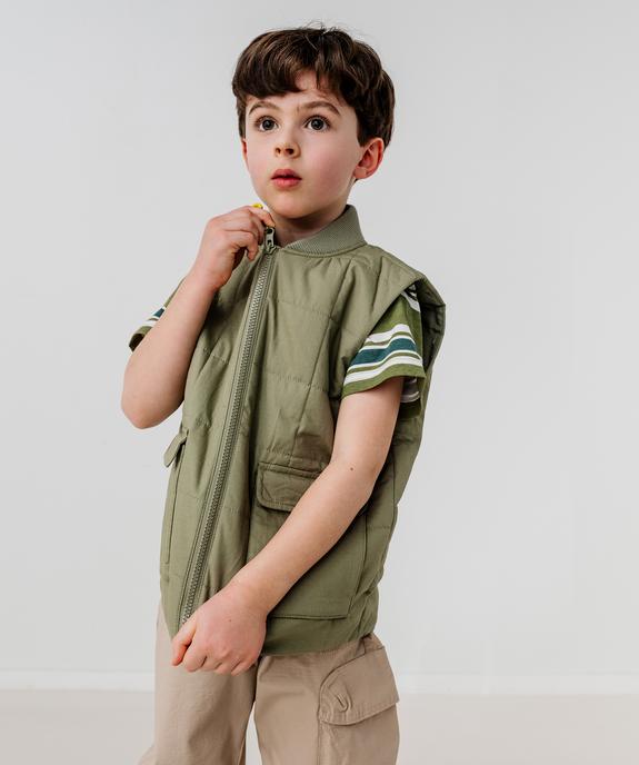 Doudoune sans manches avec poches à rabat garçon vue6 - GEMO (ENFANT) - GEMO