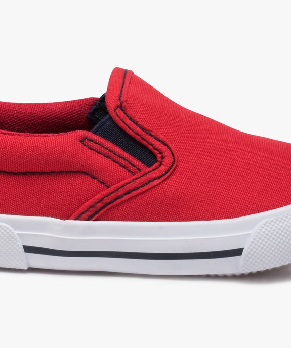 Slip-on garçon en toile bicolores avec col élastiqué vue6 - GEMO (ENFANT) - GEMO