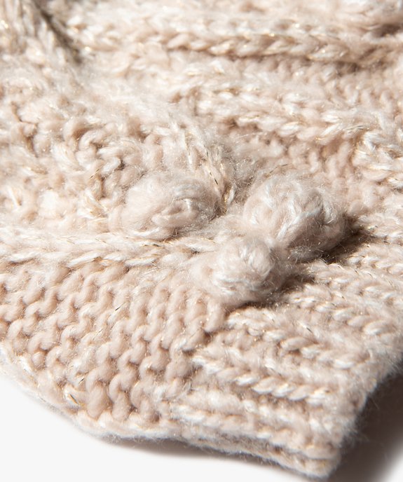 Bonnet fille à pompons et maille pailletée vue2 - GEMO (ENFANT) - GEMO
