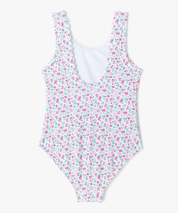Maillot de bain une pièce à motifs fleuris fille vue3 - GEMO 4G FILLE - GEMO