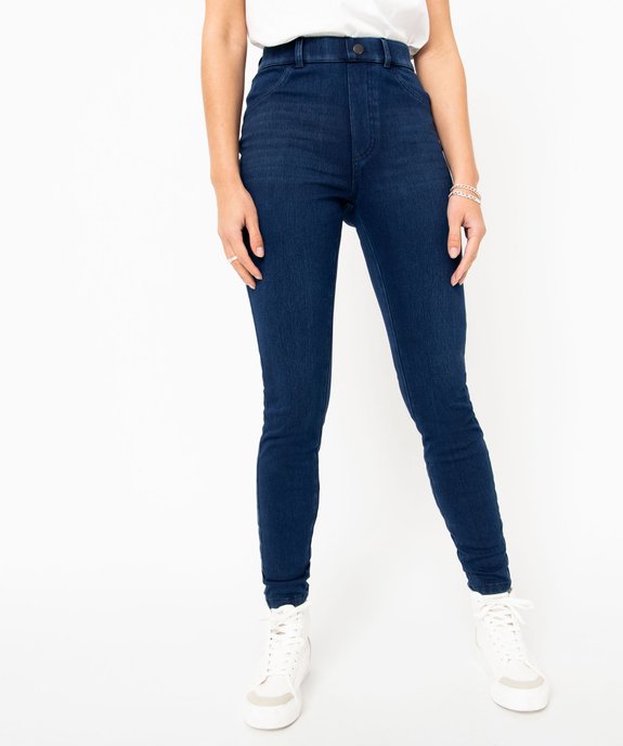 Jegging taille haute délavé femme vue1 - GEMO 4G FEMME - GEMO