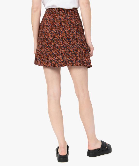 Jupe femme imprimée forme portefeuille vue3 - GEMO 4G FEMME - GEMO